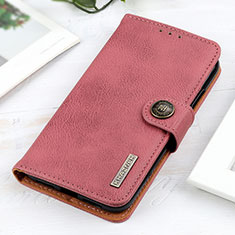 Leather Case Stands Flip Cover Holder K02Z for Samsung Galaxy F23 5G Pink