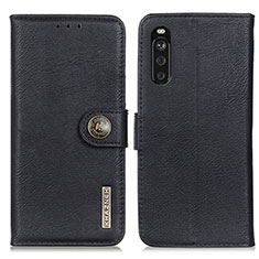 Leather Case Stands Flip Cover Holder K02Z for Sony Xperia 10 III Lite Black