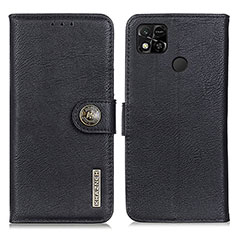 Leather Case Stands Flip Cover Holder K02Z for Xiaomi Redmi 9C Black