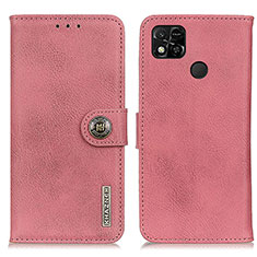 Leather Case Stands Flip Cover Holder K02Z for Xiaomi Redmi 9C Pink