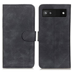 Leather Case Stands Flip Cover Holder K03Z for Google Pixel 6a 5G Black