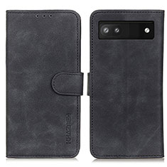 Leather Case Stands Flip Cover Holder K03Z for Google Pixel 7a 5G Black