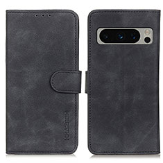 Leather Case Stands Flip Cover Holder K03Z for Google Pixel 8 Pro 5G Black
