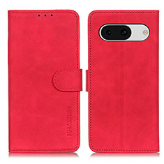 Leather Case Stands Flip Cover Holder K03Z for Google Pixel 8a 5G Red