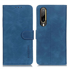 Leather Case Stands Flip Cover Holder K03Z for HTC Desire 22 Pro 5G Blue