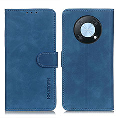 Leather Case Stands Flip Cover Holder K03Z for Huawei Enjoy 50 Pro Blue