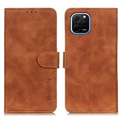 Leather Case Stands Flip Cover Holder K03Z for Huawei Enjoy 50z Brown