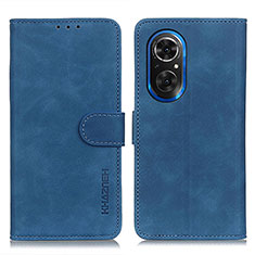 Leather Case Stands Flip Cover Holder K03Z for Huawei Honor 50 SE 5G Blue