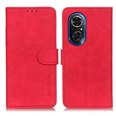 Leather Case Stands Flip Cover Holder K03Z for Huawei Honor 50 SE 5G Red