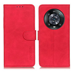 Leather Case Stands Flip Cover Holder K03Z for Huawei Honor Magic4 Pro 5G Red