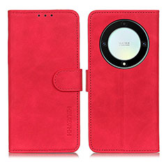 Leather Case Stands Flip Cover Holder K03Z for Huawei Honor Magic5 Lite 5G Red