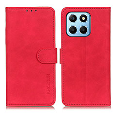 Leather Case Stands Flip Cover Holder K03Z for Huawei Honor X6 5G Red