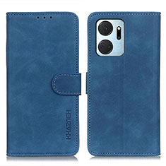 Leather Case Stands Flip Cover Holder K03Z for Huawei Honor X7a Blue