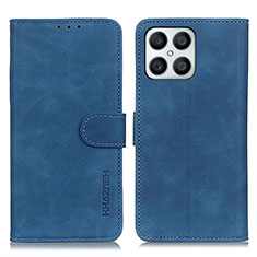 Leather Case Stands Flip Cover Holder K03Z for Huawei Honor X8 4G Blue