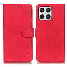 Leather Case Stands Flip Cover Holder K03Z for Huawei Honor X8 4G Red