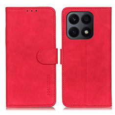 Leather Case Stands Flip Cover Holder K03Z for Huawei Honor X8a 4G Red