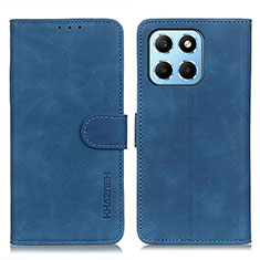 Leather Case Stands Flip Cover Holder K03Z for Huawei Honor X8a 5G Blue