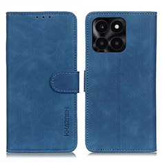 Leather Case Stands Flip Cover Holder K03Z for Huawei Honor X8b Blue