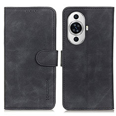 Leather Case Stands Flip Cover Holder K03Z for Huawei Nova 11 Black