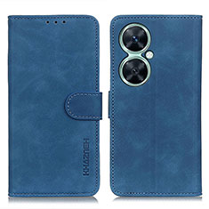 Leather Case Stands Flip Cover Holder K03Z for Huawei Nova 11i Blue