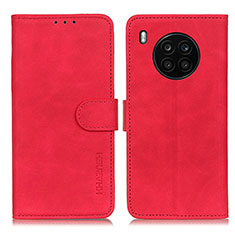 Leather Case Stands Flip Cover Holder K03Z for Huawei Nova 8i Red
