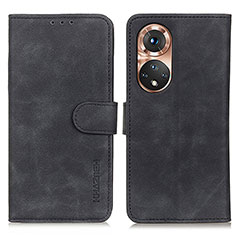 Leather Case Stands Flip Cover Holder K03Z for Huawei Nova 9 Black