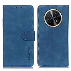 Leather Case Stands Flip Cover Holder K03Z for Huawei Nova Y91 Blue