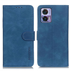 Leather Case Stands Flip Cover Holder K03Z for Motorola Moto Edge 30 Lite 5G Blue