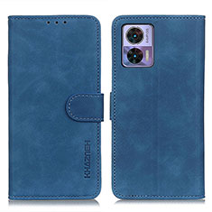 Leather Case Stands Flip Cover Holder K03Z for Motorola Moto Edge 30 Neo 5G Blue