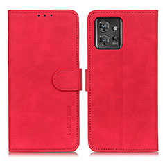 Leather Case Stands Flip Cover Holder K03Z for Motorola ThinkPhone 5G Red