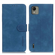 Leather Case Stands Flip Cover Holder K03Z for Nokia C110 Blue