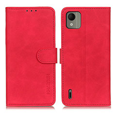 Leather Case Stands Flip Cover Holder K03Z for Nokia C110 Red