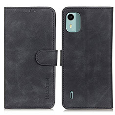 Leather Case Stands Flip Cover Holder K03Z for Nokia C12 Pro Black