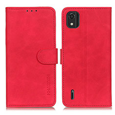 Leather Case Stands Flip Cover Holder K03Z for Nokia C2 2nd Edition Red