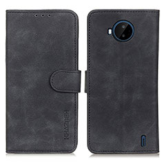 Leather Case Stands Flip Cover Holder K03Z for Nokia C20 Plus Black