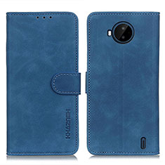 Leather Case Stands Flip Cover Holder K03Z for Nokia C20 Plus Blue