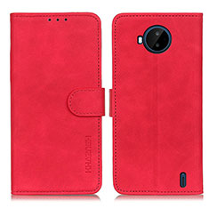 Leather Case Stands Flip Cover Holder K03Z for Nokia C20 Plus Red