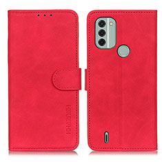 Leather Case Stands Flip Cover Holder K03Z for Nokia C31 Red