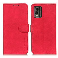 Leather Case Stands Flip Cover Holder K03Z for Nokia C32 Red