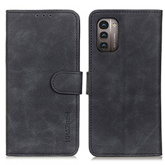 Leather Case Stands Flip Cover Holder K03Z for Nokia G11 Black