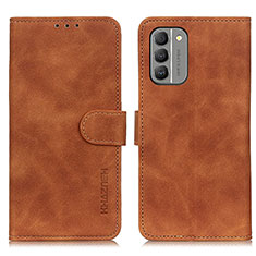 Leather Case Stands Flip Cover Holder K03Z for Nokia G400 5G Brown