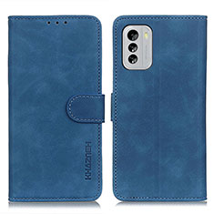 Leather Case Stands Flip Cover Holder K03Z for Nokia G60 5G Blue