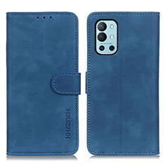 Leather Case Stands Flip Cover Holder K03Z for OnePlus 9R 5G Blue