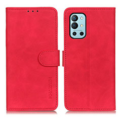 Leather Case Stands Flip Cover Holder K03Z for OnePlus 9R 5G Red