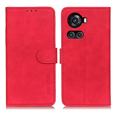 Leather Case Stands Flip Cover Holder K03Z for OnePlus Ace 5G Red