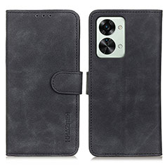 Leather Case Stands Flip Cover Holder K03Z for OnePlus Nord 2T 5G Black