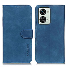 Leather Case Stands Flip Cover Holder K03Z for OnePlus Nord 2T 5G Blue