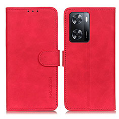 Leather Case Stands Flip Cover Holder K03Z for Oppo A77 4G Red