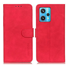 Leather Case Stands Flip Cover Holder K03Z for Realme 9 4G Red