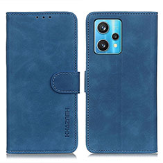 Leather Case Stands Flip Cover Holder K03Z for Realme 9 Pro+ Plus 5G Blue